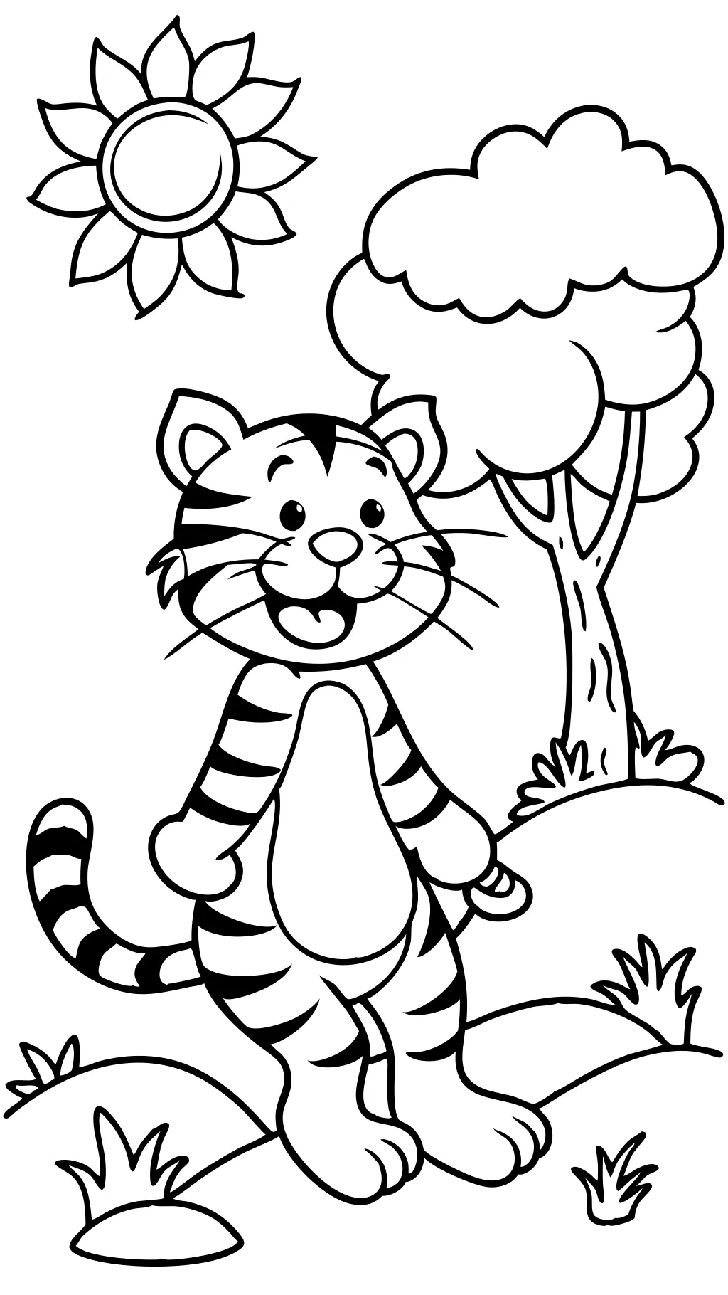 Página para colorear de Tigger